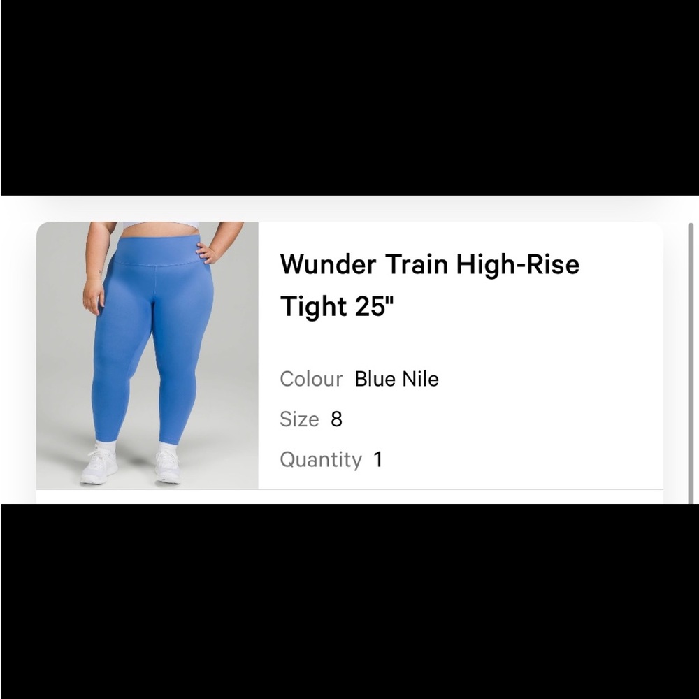 Wunder Train High-Rise Tight 25" Blue Nile Size 8
